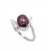 Women's Ring 925 Sterling Silver Natural red star ruby gem stone A 75